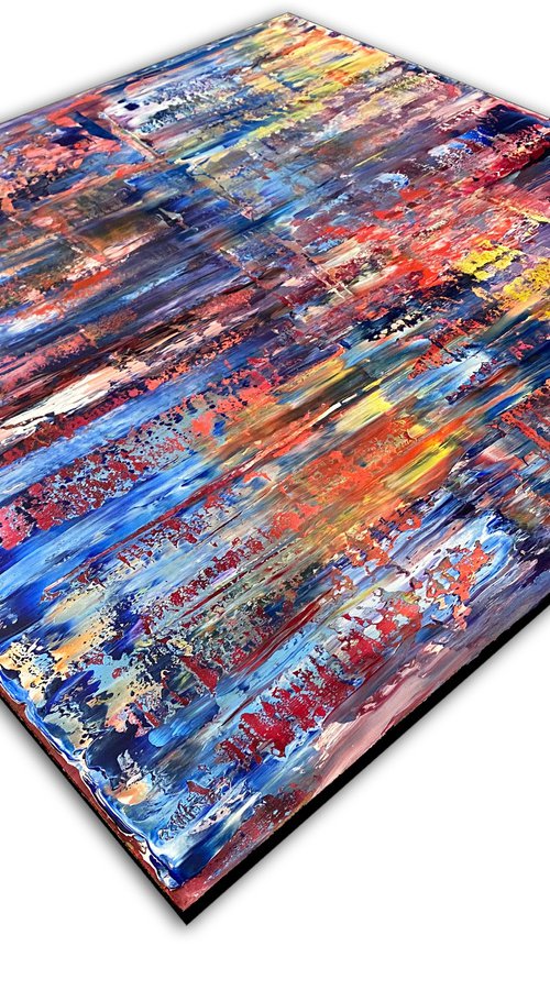 "Memory Lapse" - Original PMS Oil Painting On Wooden Panel - 24 x 24 inches by Preston M. Smith (PMS)