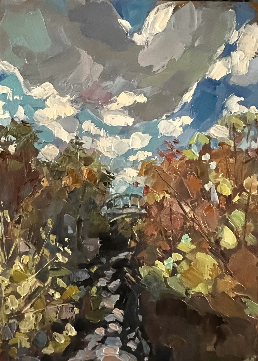 Fall Creek Gorge, Cornell University By Jimmy Leslie, 6 X 8, Artwork For Sale On Artfinder