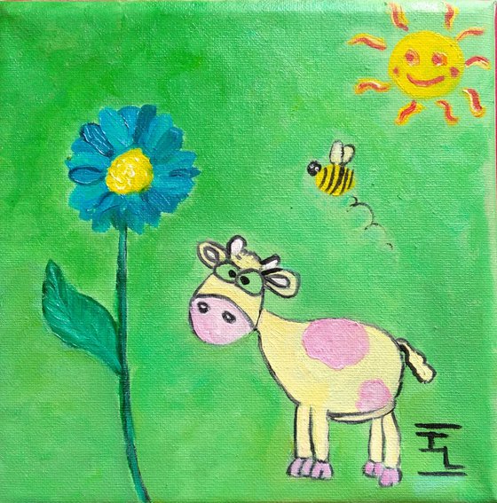 Cow and bee