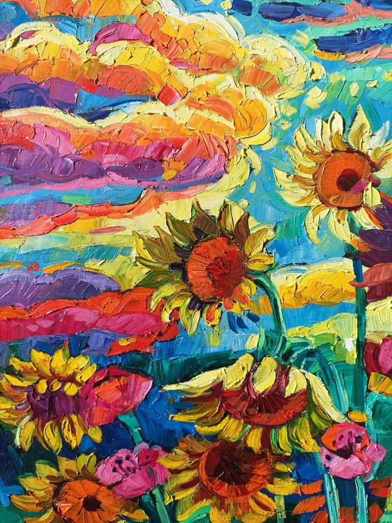 When the Sunflowers kiss the clouds