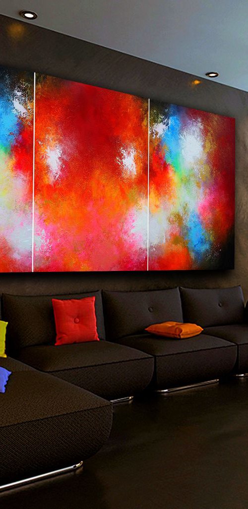 Abstract Painting / Alex Senchenko © 2018 / 3 in 1 / Red Secret by Alex Senchenko