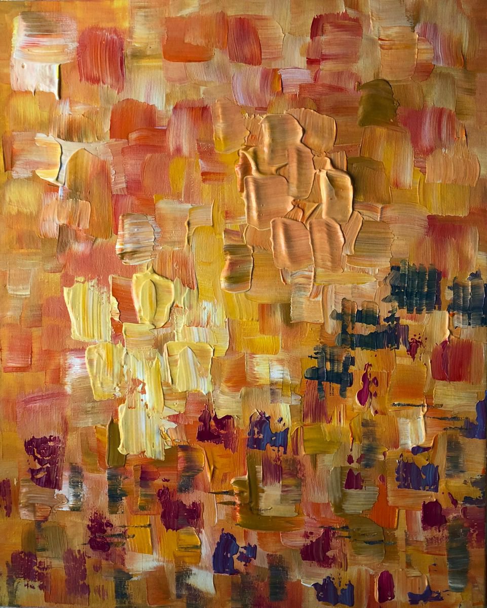 Yellow and Orange Mosaic by Agnes Cavina