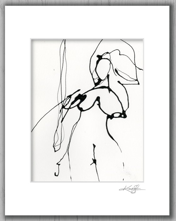 Doodle Nude 27 - Minimalistic Abstract Nude Art by Kathy Morton Stanion