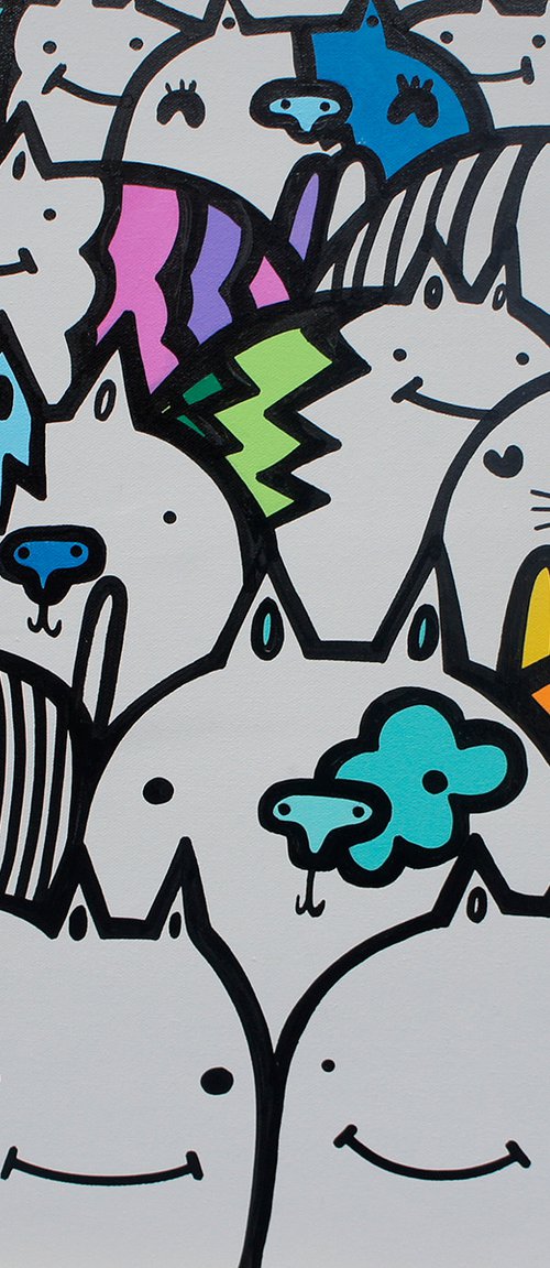 Colour Pop Cats by Kev Munday