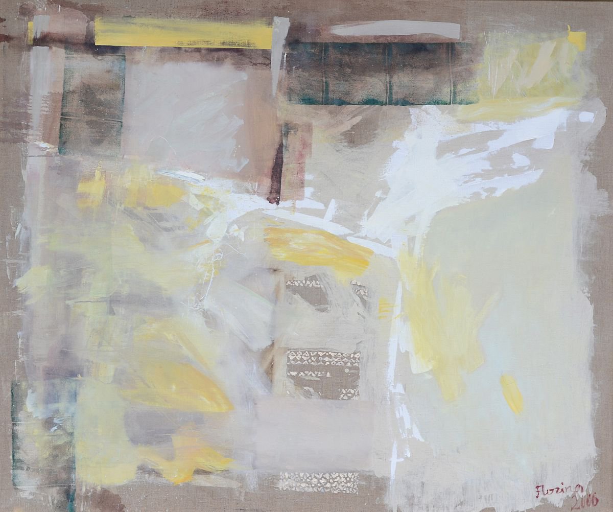 Expressive Abstract Oil Painting By Florina Breazu, 60 X 47, Fingerprints Ii, Original Artwork