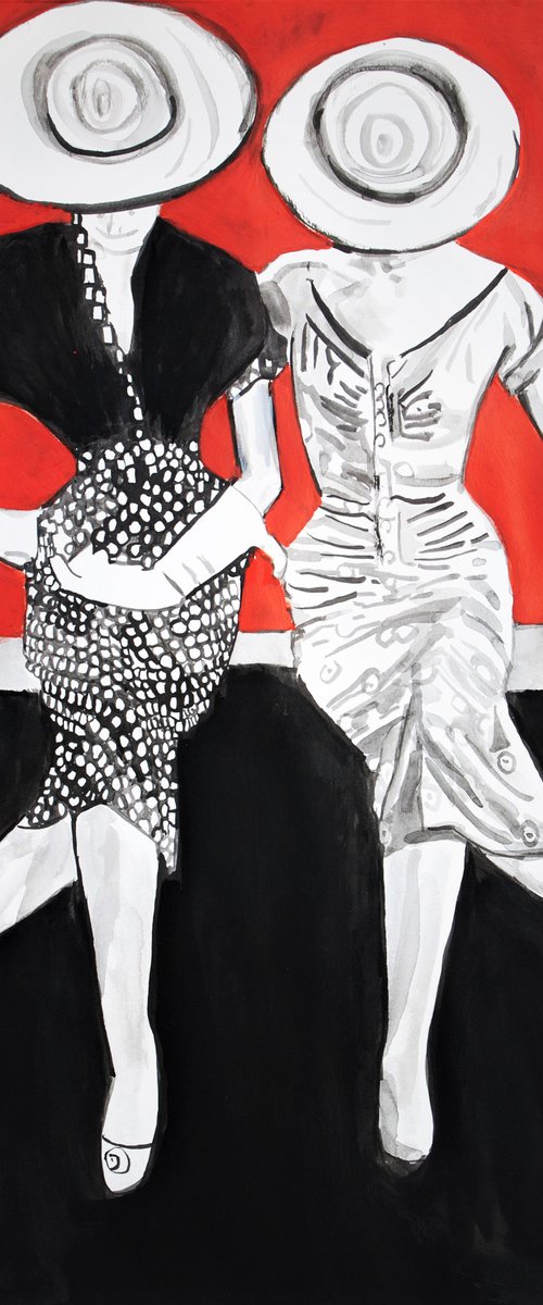 Vintage girls / 50 X 35 cm by Alexandra Djokic