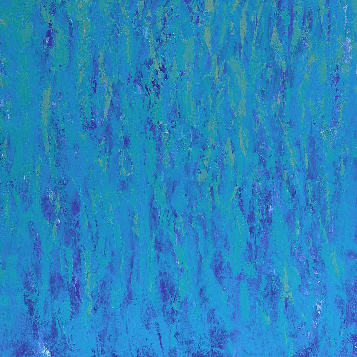 Vibrant Blues - Modern Abstract Expressionist Seascape by Suzanne Vaughan