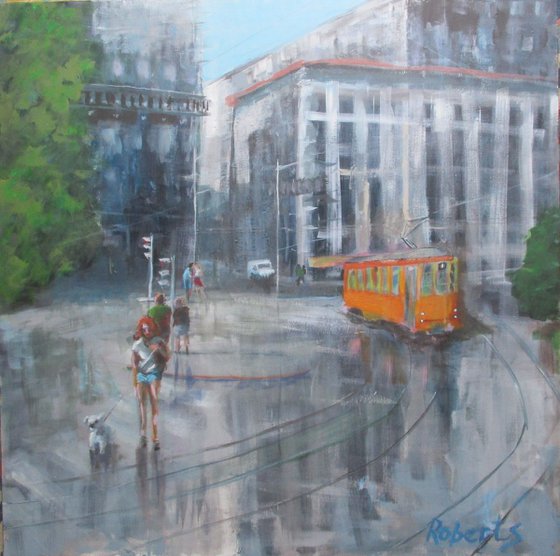 Milan - Summer rain - large decor cityscape