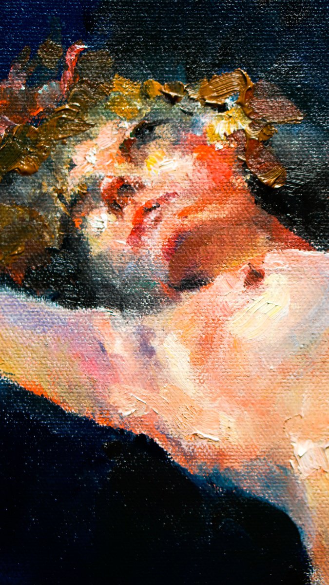 Impressionistic Portrait Oil Painting By Pavel Filin, 14 X 16", Akt 58, Original Artwork