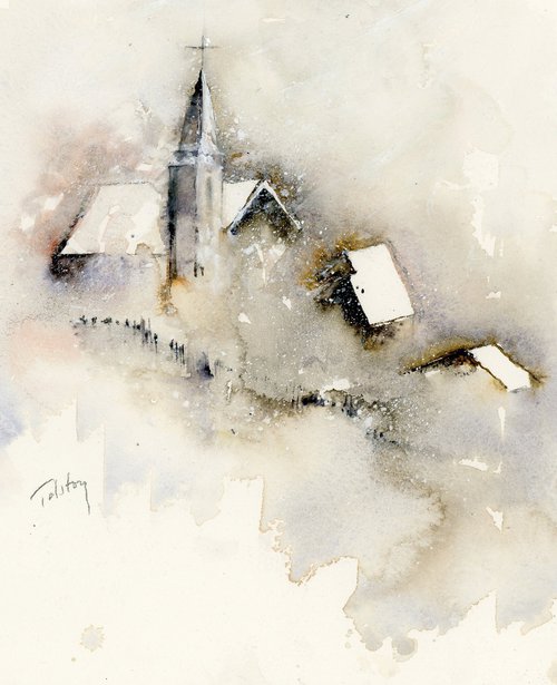 Church in the Snow by Alex Tolstoy