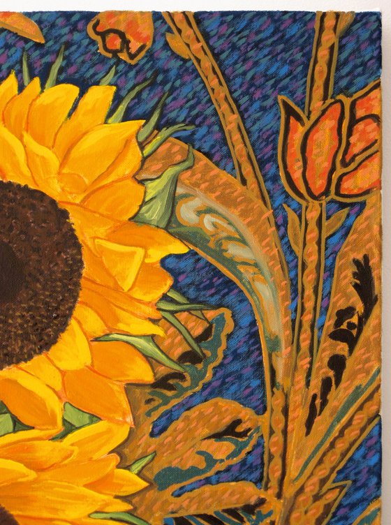 Large Three Sunflowers