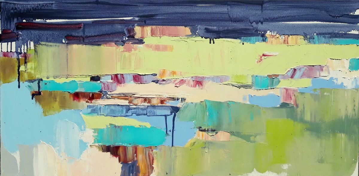 Between Herbs And Water. Summer By Lesya Ros, 39 X 20, Artwork For Sale On Artfinder