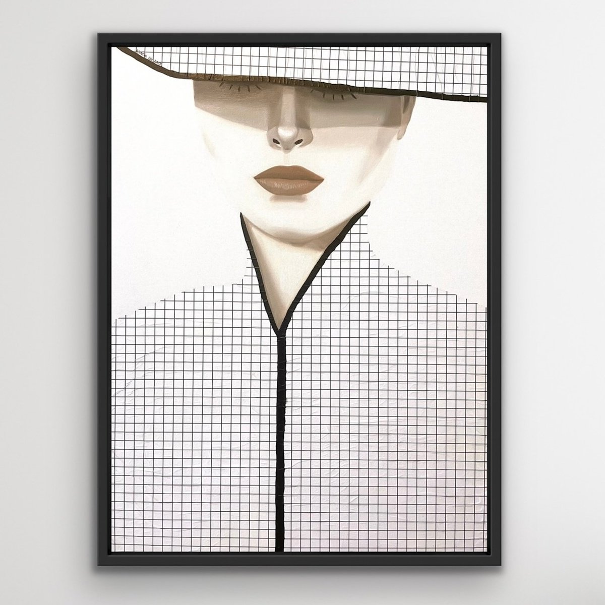 Urban And Pop Portrait Painting By Wencke Uhl, 24 X 31", Limelight, Original Artwork