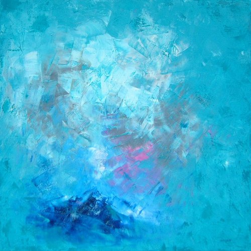 Turquoise Meditation IV (ref#:543-50Q) by Saroja van der Stegen