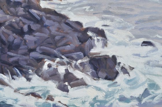 The Pointe du Van, grey sky