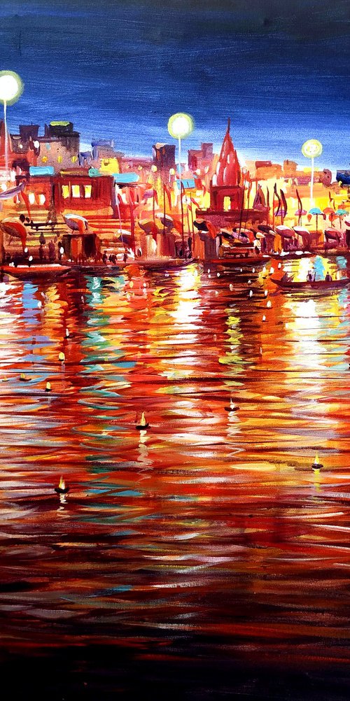 Colorful Evening Varanasi by Samiran Sarkar