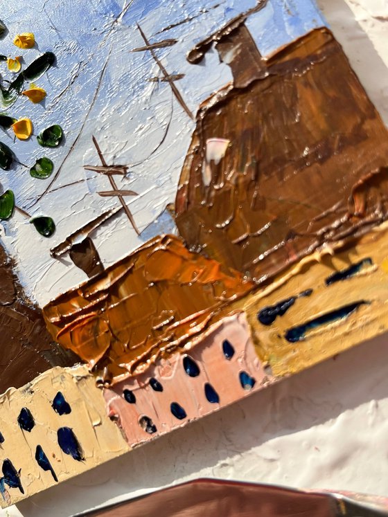 Italy Rooftops Painting