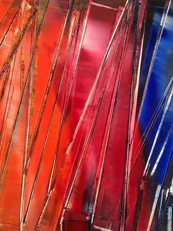 "The Piano Has Been Drinking" - FREE USA SHIPPING - Original Large PMS Oil Painting On Board - 48 x 24 inches