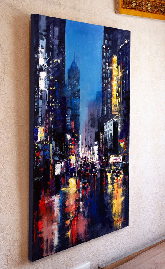 ABSTRACT CITYSCAPE. " Night city lights"