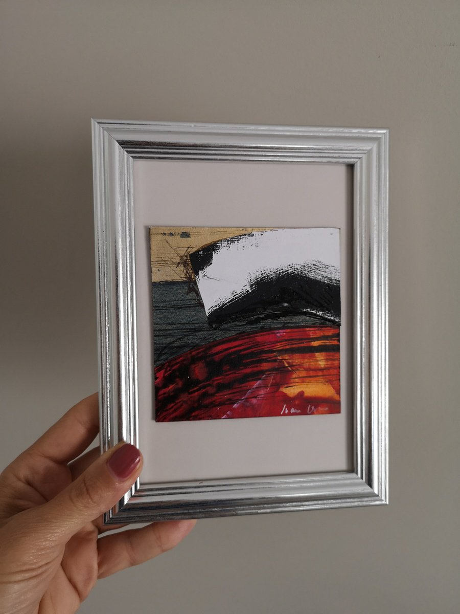 Abstract Collage By Ivana Urso, 6 X 8, Geometries Of The Soul Ii, Original Artwork