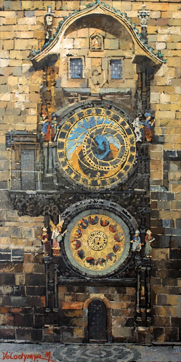 Old clock of the city of Prague. by Volodymyr Melnychuk