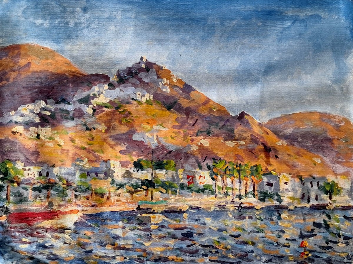  Aegean Chora By Dimitris Voyiazoglou, 20 X 17, Artwork For Sale On Artfinder