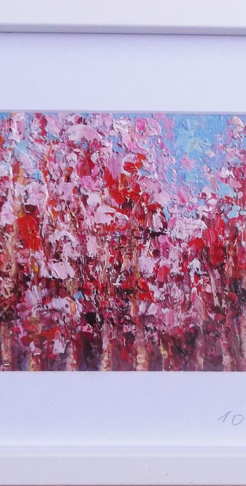 Pink And Red Trees by Therese O'Keeffe