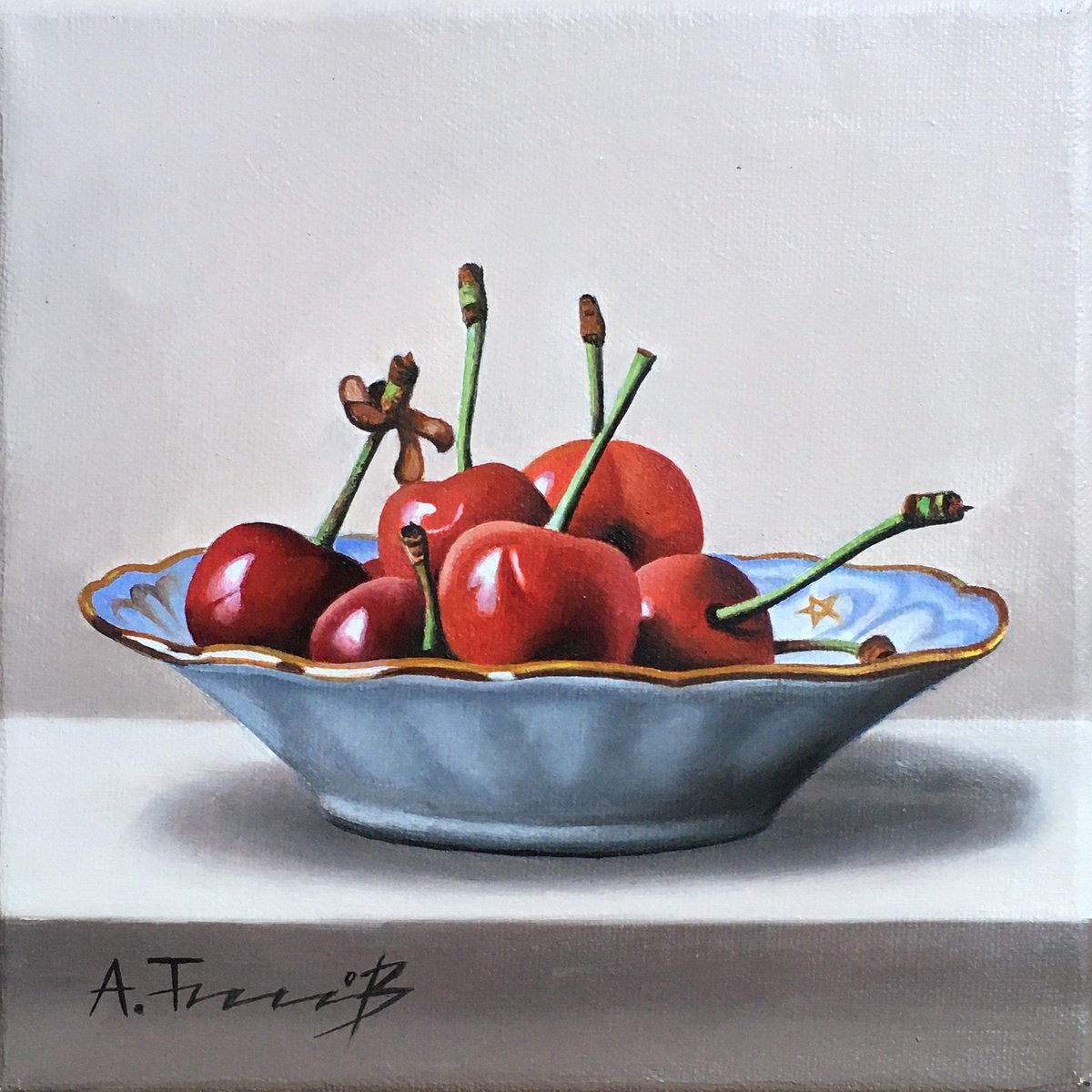 Cherries on a Saucer by Alexander Titorenkov