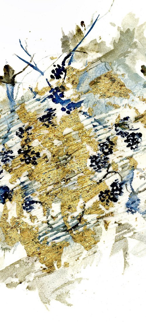 Blackberries on Gold Leaf by Alex Tolstoy