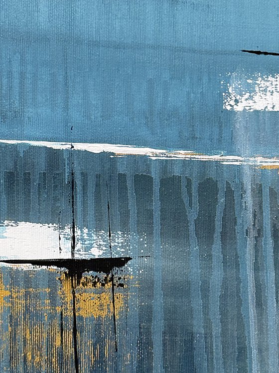 Azure Resonance diptych set gold blue
