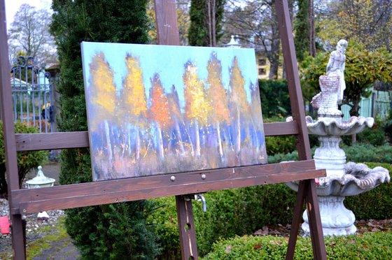 Autumn song Medium Autumn landscape on canvas