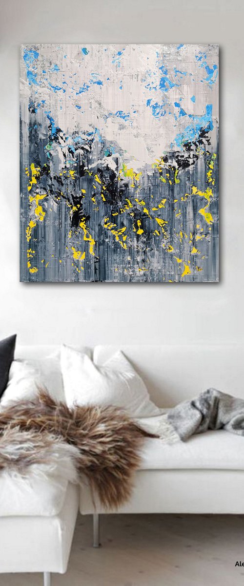 120x100cm. / Abstract painting / UKRAINE by Alex Senchenko