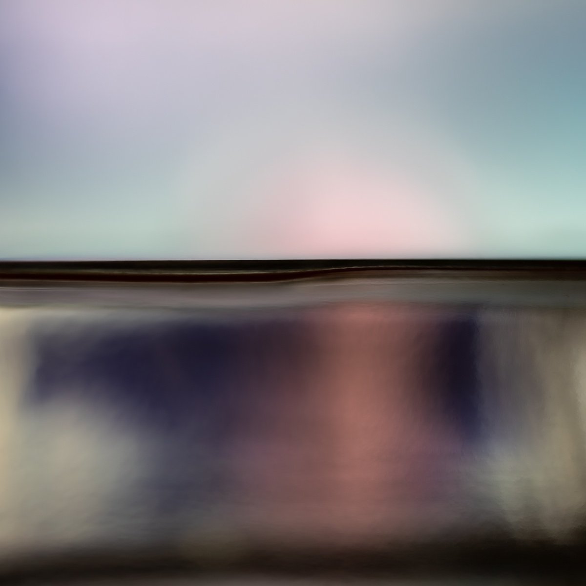 Abstract Landscape Photograph By Sven Pfrommer, 41 X 41", Fluid Horizon Xxxiii - Seascape Photoart, Original Artwork