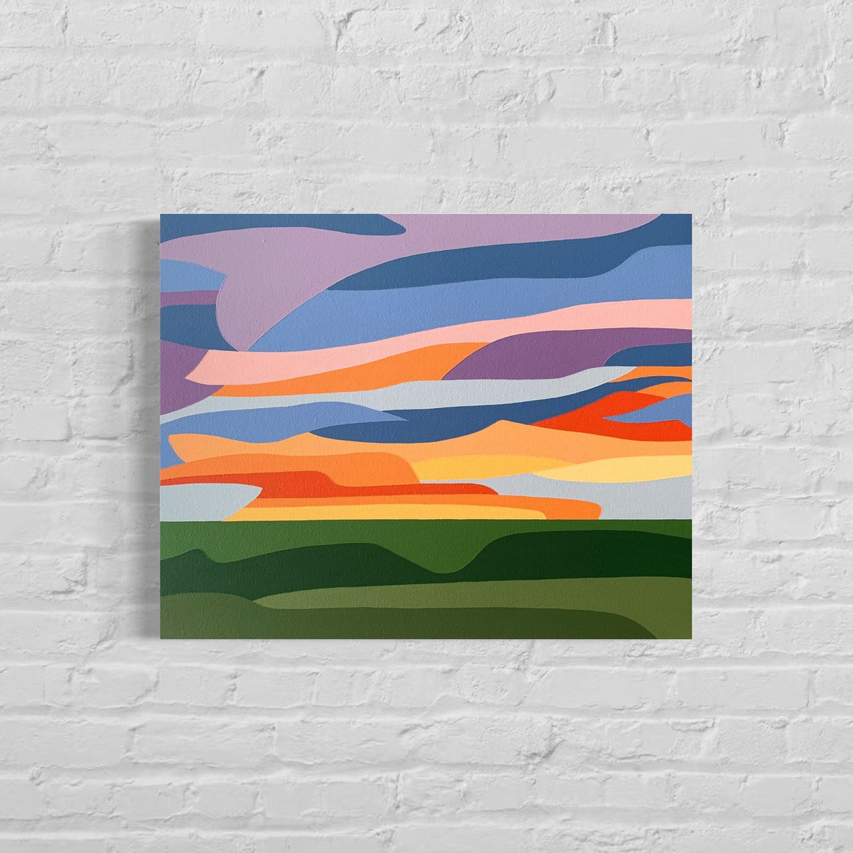 Sunset View By Zoe Hattersley, 20 X 16, Artwork For Sale On Artfinder