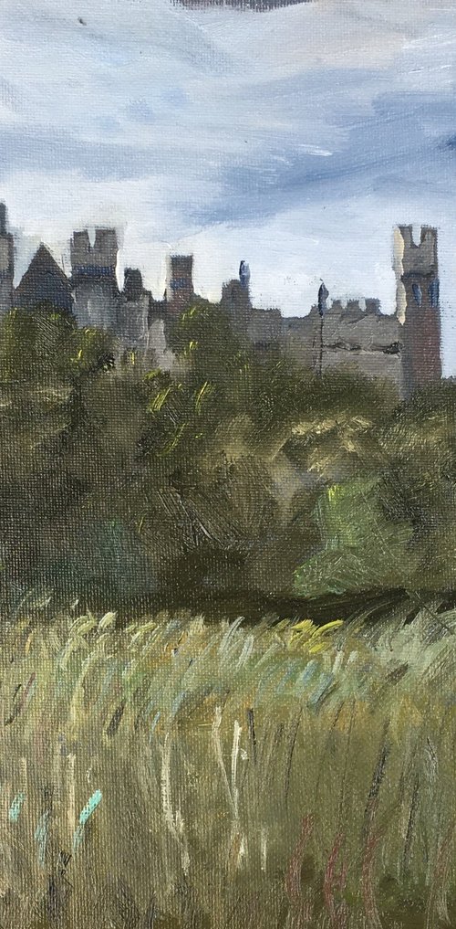 Arundel Castle, An original impressionist painting by Julian Lovegrove Art