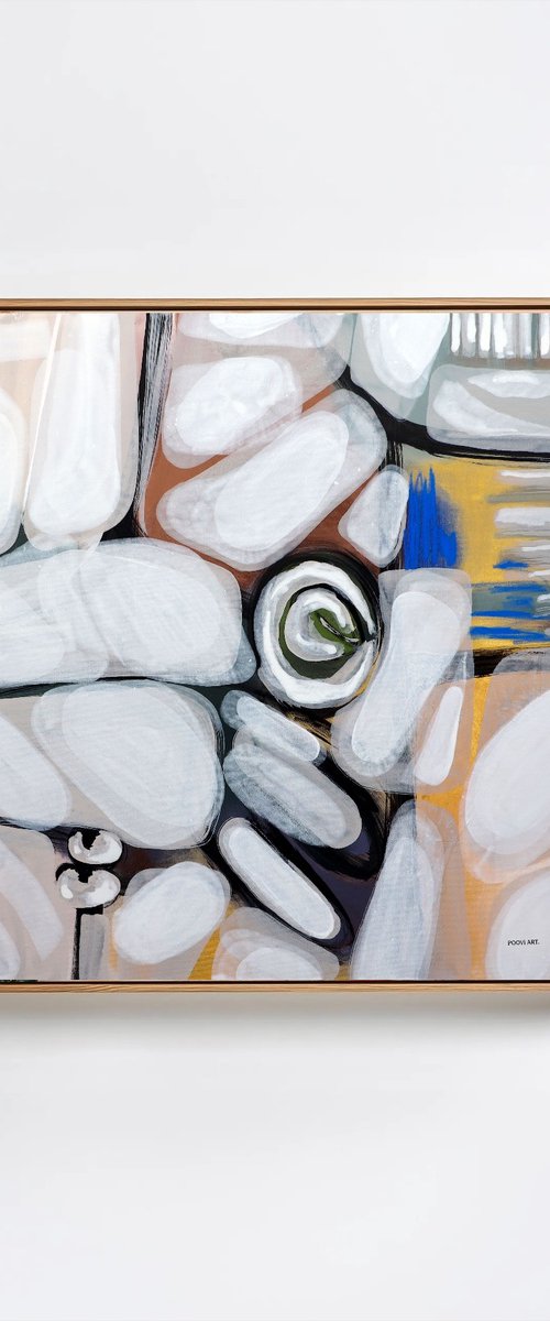 Minimal Abstract- Where I disappear 01 by Poovi Art