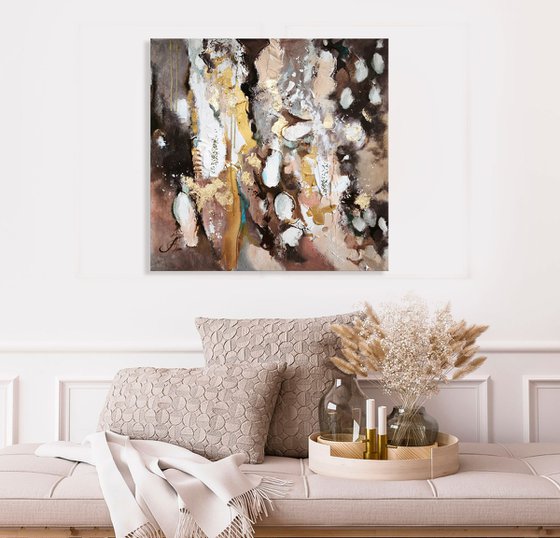 Abstract textured painting