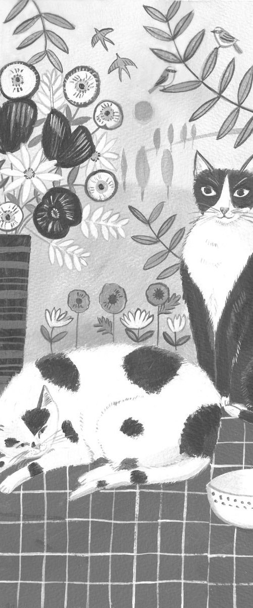 Cats by a Window by Mary Stubberfield