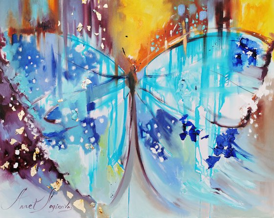 Colourful Large Artwork Abstract Butterfly