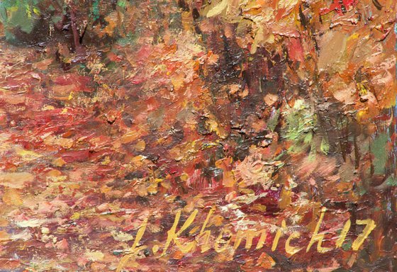 Landscapes Painting, Golden autumn, Realistic Style, Park Paintings