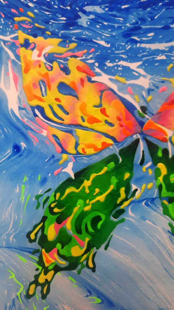 Set of 3 «Blue Space»