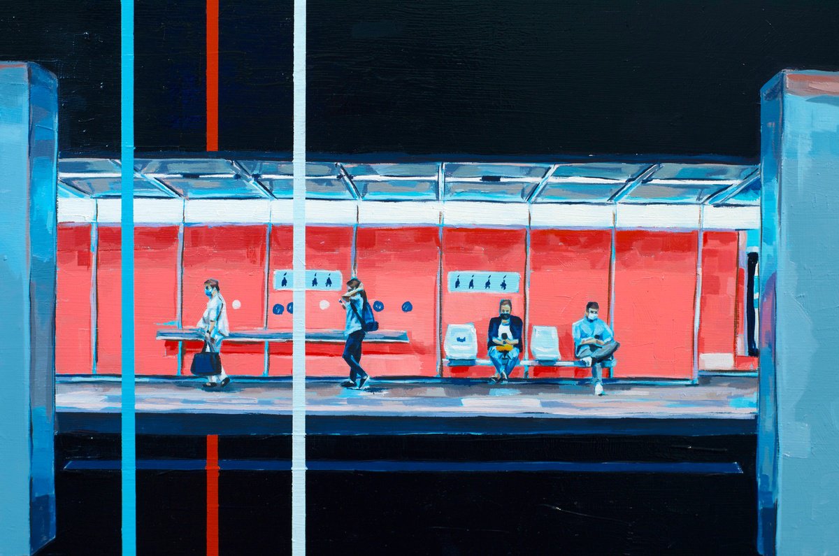 Expressive Cityscapes Oil Painting By Paul Ward, 17 X 12", Charpennes, Lyon, Original Artwork