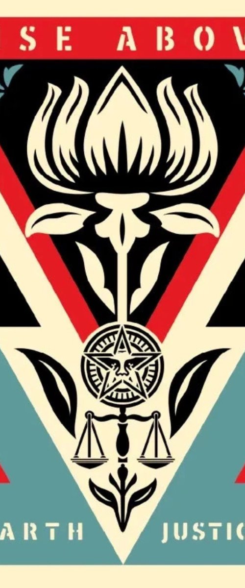 Rise Above Earth Justice (Blue) by Shepard Fairey
