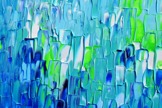 Relief Blue 32 - Large Abstract Ocean