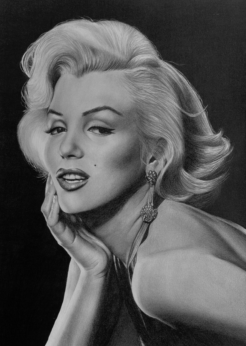 Photorealistic Portrait Pencil Drawing By Ioanna Ladopoulou, 17 X 26, Norma, Original Artwork