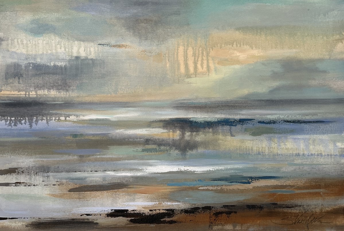  Rain Over The Ocean By Silvia Vassileva, 36 X 24, Artwork For Sale On Artfinder