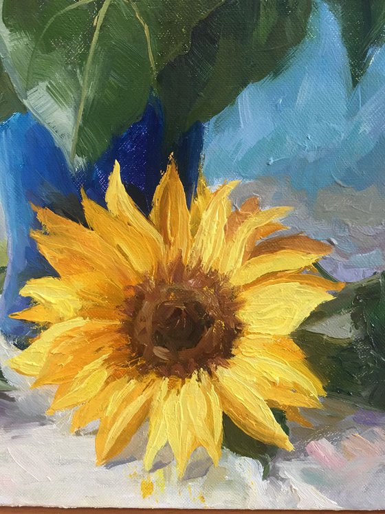 Sunflower Oil painting by Ling Strube | Artfinder