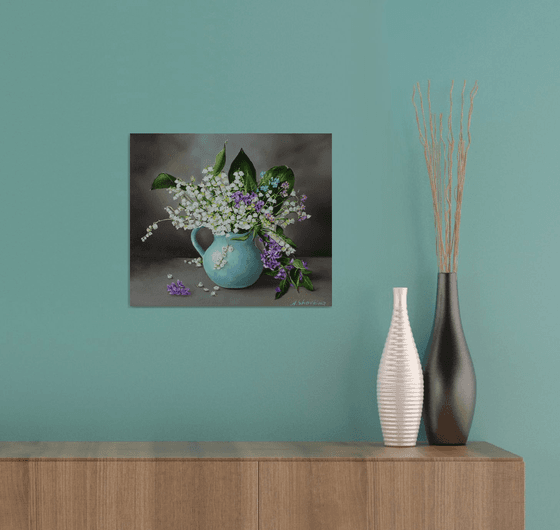 Lilies of The Valley Painting