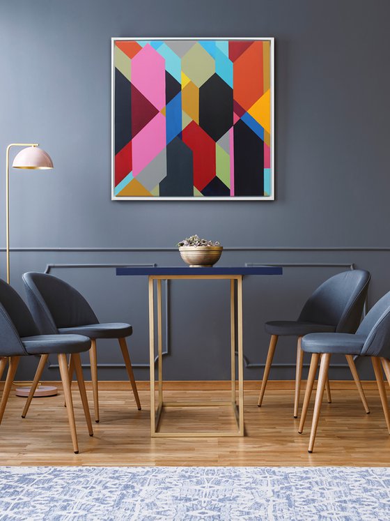 Geo Blocks No 3 (Framed)