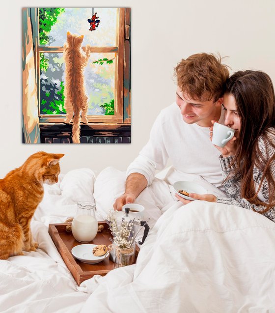 Small spider on the window